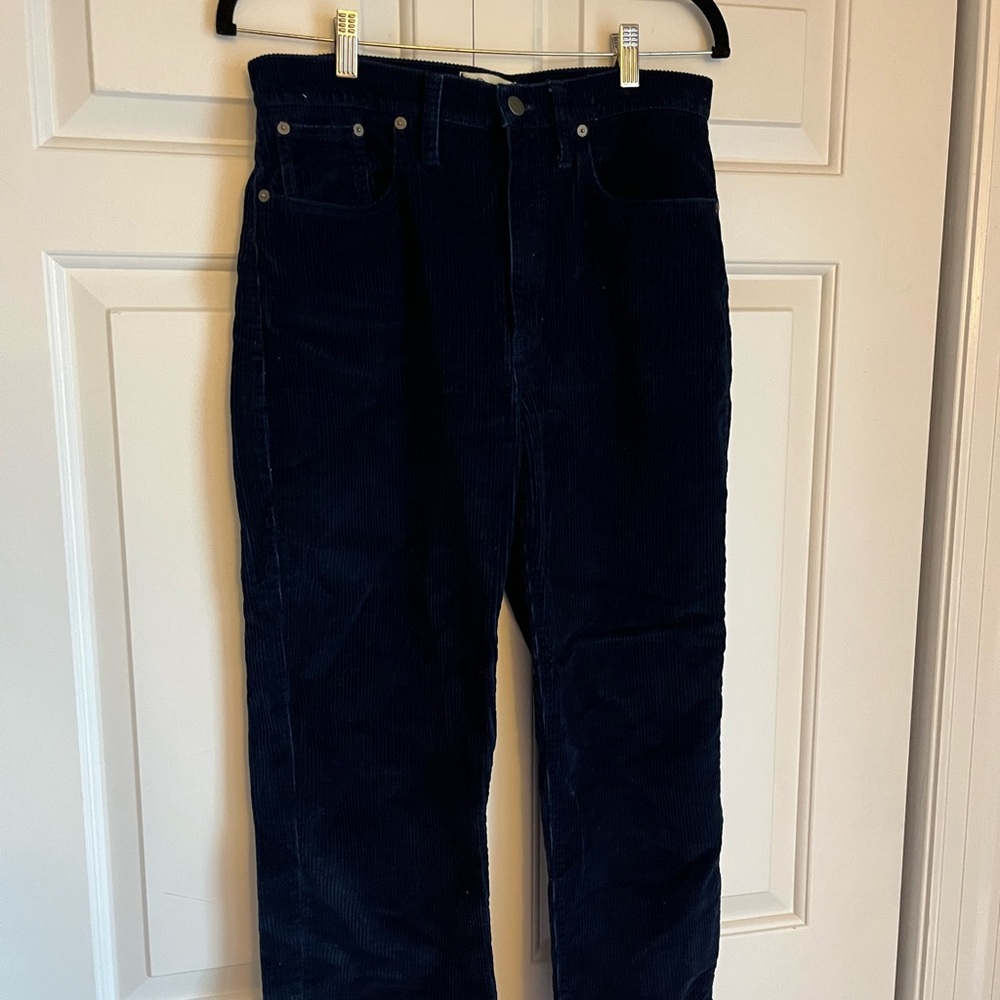 Madewell Indigo corduroy pants
